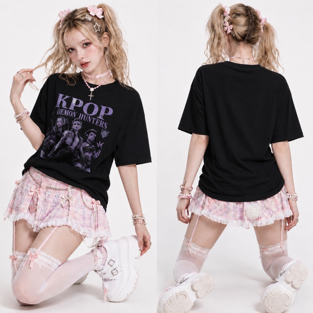 KPOP Demon Hunters T‑Shirt — Girl Group Fantasy Band Tee