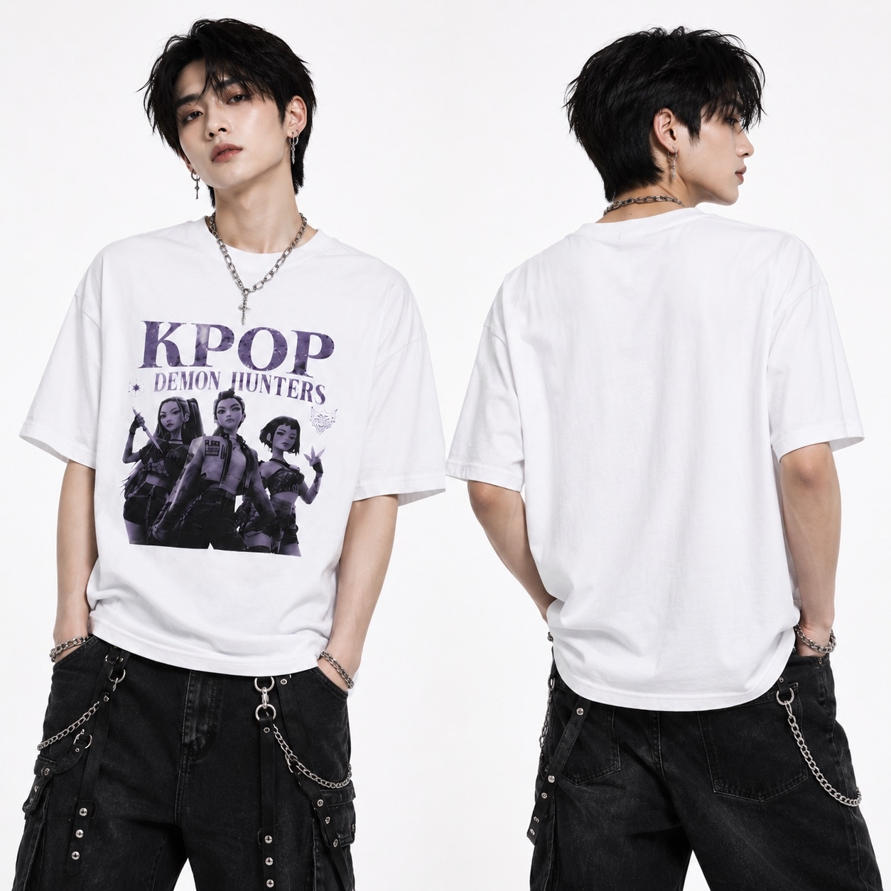 KPOP Demon Hunters T‑Shirt — Girl Group Fantasy Band Tee